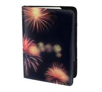 JBJGKHLP Explosion Firework 3D Print Passport Travel Document Wallet Case Unisex Lightweight Secure Travel Accessories
