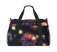 JBJGKHLP Explosion Firework 3d Print Versatile Hand Travel Bag Foldable Shoulder Tote Business Trip Outdoor Carry-On