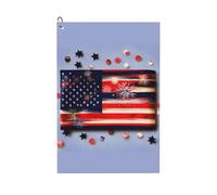 JBJGKHLP Firework American Flag 4th Of Julys Print Breathable Golf Towel Lightweight Portable Towels Beach Travel Outdoor Activities