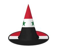 JBJGKHLP Flag Of The Syrian Arab Republic Print Halloween Witch Hat Carnival Cap Cosplay