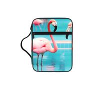 JBJGKHLP Flamingo and Swimming Pool Print Bible Storage Bag Waterproof Religious Gift for Men Women Home Church Travel