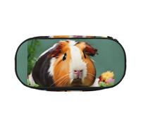JBJGKHLP Flower Guinea Pig Print Convenient Pencil Case Practical Pen Storage Bags School Office Essentials Vibrant