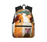JBJGKHLP Flower Guinea Pig Print Water-Resistant Casual Backpack Lightweight Dual Shoulder Bag For Travel Hiking