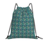 JBJGKHLP Flower Hummingbirds Embroidery Print Drawstring Backpack Women Men Sports Workout Travel Yoga Portable Fitness Bag
