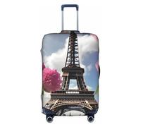 JBJGKHLP Flower Paris Eiffel Towers Print Travel Business Suitcase Cover Luggage Protector for Universal Waterproof Sleeve