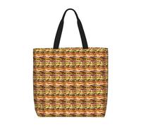 JBJGKHLP Food Pattern Funny Print Extra-Large Organizer Bag Unisex Shoulder Tote Shopping Reusable Eco-Friendly