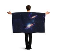 JBJGKHLP Galaxy In The Universe Print Patriotic Flag Cape Costume Accessory Celebration Sports Festive Event Wear Party
