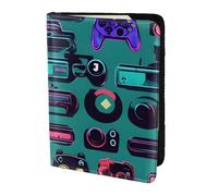 JBJGKHLP Gaming Controller Patterns Print Passport Travel Document Wallet Case Unisex Lightweight Secure Travel Accessories