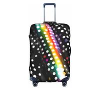 JBJGKHLP Glitter Rainbow Polka Dot Stripe Black and White Print Travel Business Suitcase Cover Luggage Protector for Universal Waterproof Sleeve