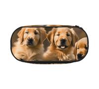 JBJGKHLP Golden Retriever Dogs Puppies Pets Print Convenient Pencil Case Practical Pen Storage Bags School Office Essentials Vibrant