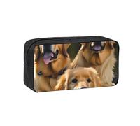 JBJGKHLP Golden Retrievers Print Simple Spacious Pen Case Office Stationery Organizer Pouch Lightweight Storage Pens