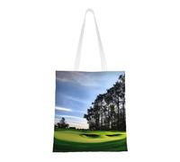 JBJGKHLP Golf Course And Tree Print Beach Bag Lightweight Bags Eco-Friendly Foldable Travel Gym All Seasons Versatile