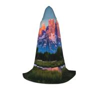 JBJGKHLP Grand Teton National Park Print Unisex Hooded Cloak Robe Carnival Halloween Cosplay Christmas Comfortable Stylish