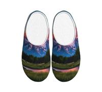 JBJGKHLP grand teton national park Print Washable Slippers Unisex flip flops with TPR Sole Cute Hotel shoes for Guestss