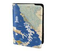 JBJGKHLP Greece Map Print Passport Travel Document Wallet Case Unisex Lightweight Secure Travel Accessories
