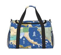 JBJGKHLP Greece Map Print Versatile Hand Travel Bag Foldable Shoulder Tote Business Trip Outdoor Carry-On