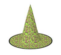 JBJGKHLP Green Clever Monkey Print Comfortablel Carnival Party Hat Cosplay Costume Festive Headwear Themed Essential