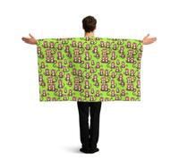 JBJGKHLP Green Clever Monkey Print Patriotic Flag Cape Costume Accessory Celebration Sports Festive Event Wear Party