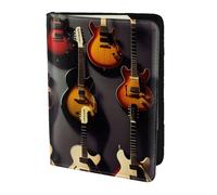 JBJGKHLP Guitar Collection Print Passport Travel Document Wallet Case Unisex Lightweight Secure Travel Accessories