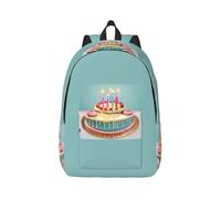 JBJGKHLP Happy Birthday Big Cake Print Lightweight Stylish Unisex Backpack Double Shoulder Bag For Travel Outdoor Use
