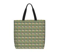 JBJGKHLP Happy Bus Camper Print Extra-Large Organizer Bag Unisex Shoulder Tote Shopping Reusable Eco-Friendly