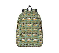 JBJGKHLP Happy Bus Camper Print Lightweight Stylish Unisex Backpack Double Shoulder Bag For Travel Outdoor Use