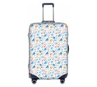 JBJGKHLP Hockey Elements Creative Patterned Print Travel Business Suitcase Cover Luggage Protector for Universal Waterproof Sleeve
