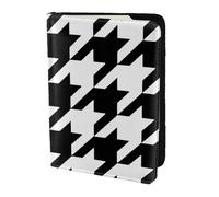 JBJGKHLP Houndstooth Black Print Passport Travel Document Wallet Case Unisex Lightweight Secure Travel Accessories