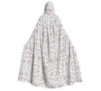 JBJGKHLP I Love You Words With Hearts Print Hooded Cape For Adults Carnival Cosplay 190cm Cloak Comfort Themed Party Masquerade
