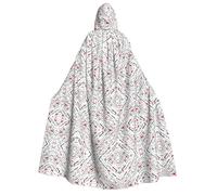 JBJGKHLP I Love You Words With Hearts Print Unisex Adult Hooded Long Sleeve Cloak Halloween Christmas Carnival Theme Parties