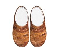 JBJGKHLP Industrial Brick Wall Background Print Washable Slippers Unisex flip flops with TPR Sole Cute Hotel shoes for Guestss