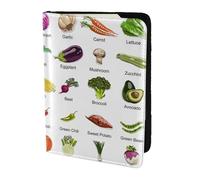 JBJGKHLP Introduction of Various Vegetables Print Passport Travel Document Wallet Case Unisex Lightweight Secure Travel Accessories