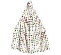 JBJGKHLP Introduction Of Various Vegetables Print Unisex Adult Hooded Long Sleeve Cloak Halloween Christmas Carnival Theme Parties