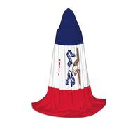 JBJGKHLP Iowa State Flag Print Unisex Hooded Cloak Robe Carnival Halloween Cosplay Christmas Comfortable Stylish