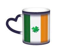 JBJGKHLP Irish Flag Print Starry Sky Color-Changing Mug Birthday Anniversary Office Gift Ceramic Coffee Mugs
