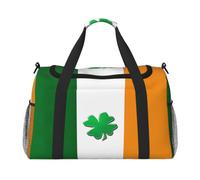 JBJGKHLP Irish Flag Print Versatile Hand Travel Bag Foldable Shoulder Tote Business Trip Outdoor Carry-On
