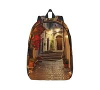 JBJGKHLP Italian Old Street Print Lightweight Stylish Unisex Backpack Double Shoulder Bag For Travel Outdoor Use