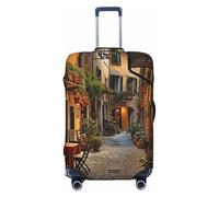 JBJGKHLP Italian Old Street Print Universal Suitcase Elastic Luggage Protector Waterproof Travel Business Vacation