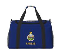 JBJGKHLP Kansas State Flag Print Versatile Hand Travel Bag Foldable Shoulder Tote Business Trip Outdoor Carry-On