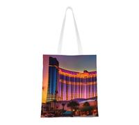 JBJGKHLP Las Vegas Sunset 1 Print Beach Bag Lightweight Bags Eco-Friendly Foldable Travel Gym All Seasons Versatile