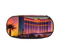 JBJGKHLP Las Vegas Sunset 1 Print Convenient Pencil Case Practical Pen Storage Bags School Office Essentials Vibrant