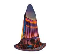 JBJGKHLP Las Vegas Sunset 1 Print Unisex Hooded Cloak Robe Carnival Halloween Cosplay Christmas Comfortable Stylish