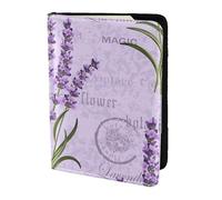 JBJGKHLP Lavender Stamp Print Passport Travel Document Wallet Case Unisex Lightweight Secure Travel Accessories