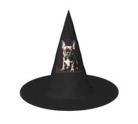 JBJGKHLP Long Ears French Bulldog Print Comfortablel Carnival Party Hat Cosplay Costume Festive Headwear Themed Essential
