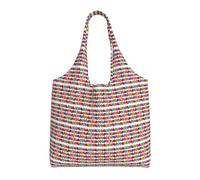 JBJGKHLP Macaron Biscuit Flavored Pastries Print Extra-Large Canvas Tote Bag Shoulder Handbag For Shopping Travel Beach Daily Use