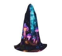 JBJGKHLP Magic Mushroom Print Hooded Cloak Cape Unisex Cosplay Costume Wear For Carnival Seasonal Celebrations