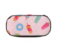 JBJGKHLP Many Colored Ice Cream Print Convenient Pencil Case Practical Pen Storage Bags School Office Essentials Vibrant
