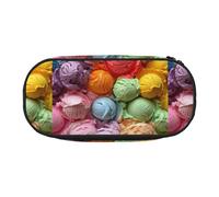JBJGKHLP Many Colored Ice Cream Print Convenient Pencil Case Practical Pen Storage Bags School Office Essentials Vibrant