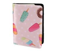 JBJGKHLP Many Colored Ice Cream Print Passport Travel Document Wallet Case Unisex Lightweight Secure Travel Accessories