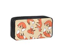 JBJGKHLP Many Foxes Print Simple Spacious Pen Case Office Stationery Organizer Pouch Lightweight Storage Pens